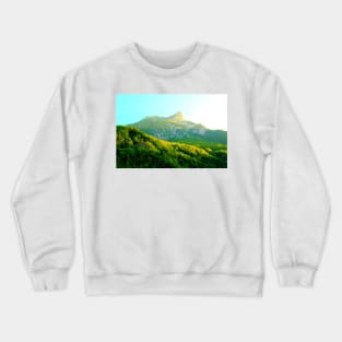 Sibillini mountains with a crest resembling a side face Crewneck Sweatshirt